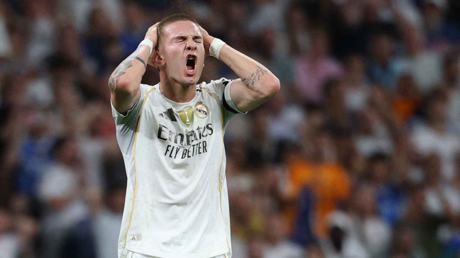 Franco Mastantuono se pierde el duelo ante el Liverpool