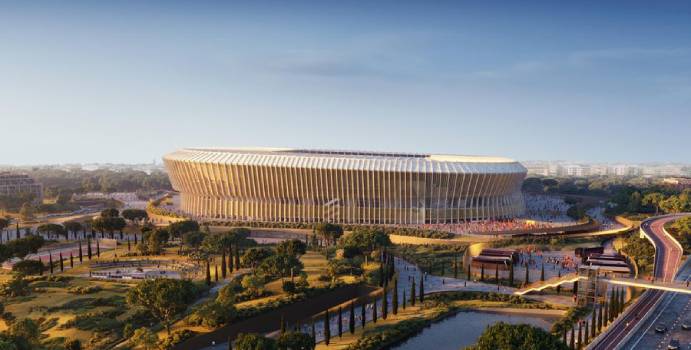El club Roma presenta el proyecto para su futuro estadio