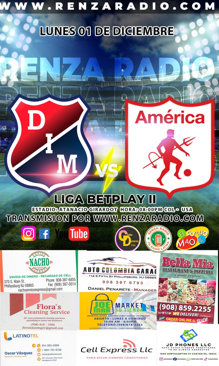 MEDELLIN VS AMERICA DE CALI POR RENZA RADIO