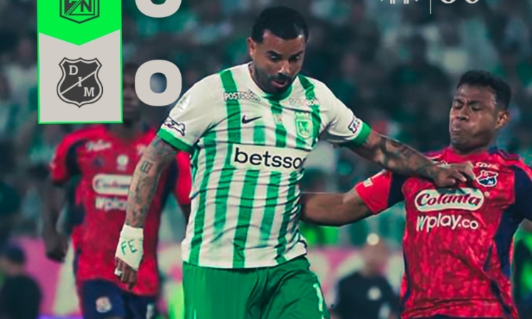 La final de ida de Copa entre Nacional y Medellín quedó igualada