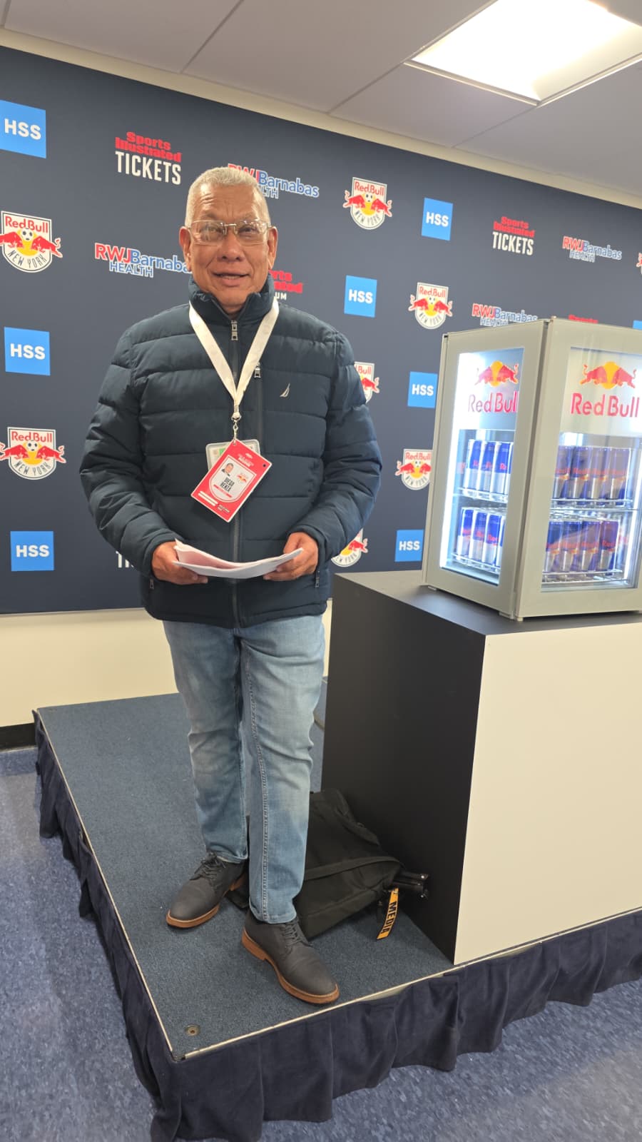 Diego renza en presentacion de New York redbulls
