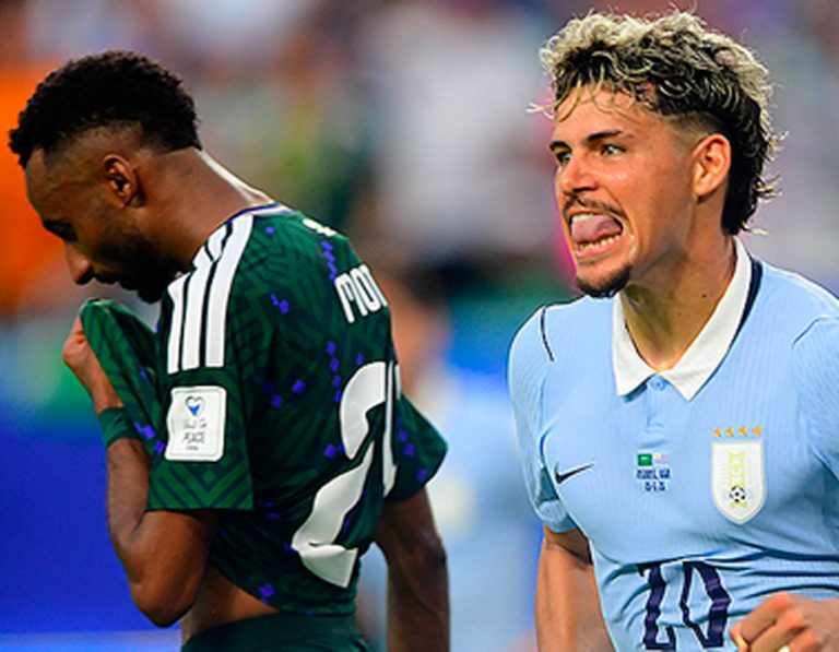 Maxi Araújo salvó a Uruguay, rescató un empate 1×1 ante la valiente Arabia Saudita en Miami