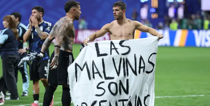 FIFA investiga la pancarta de Argentina sobre las islas Malvinas