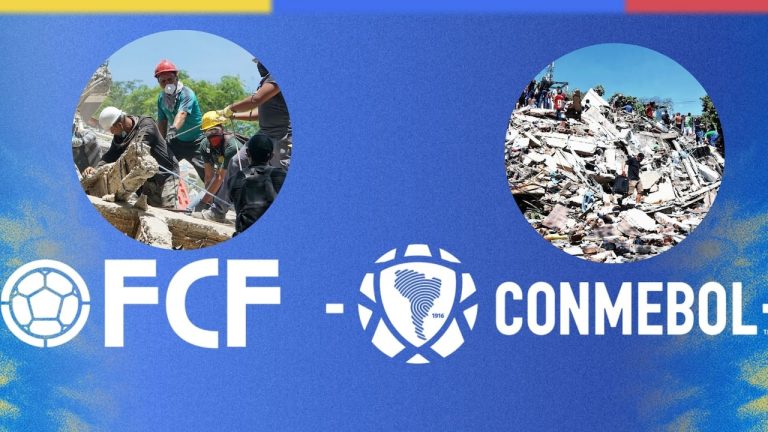 Conmebol y Federación Colombiana de Fútbol donan un millón de dólares para afectados por el terremoto